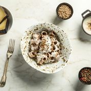 mazzamanica di farro cacio pepe e crusca