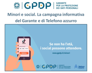 Minori e social network, al via la campagna del Garante Privacy in collaborazione con Telefono Azzurro