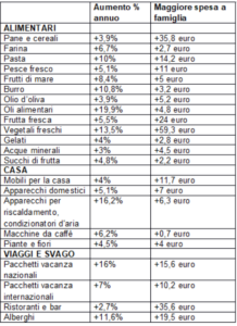 Le conseguenze del caro bollette (Fonte Assoutenti)