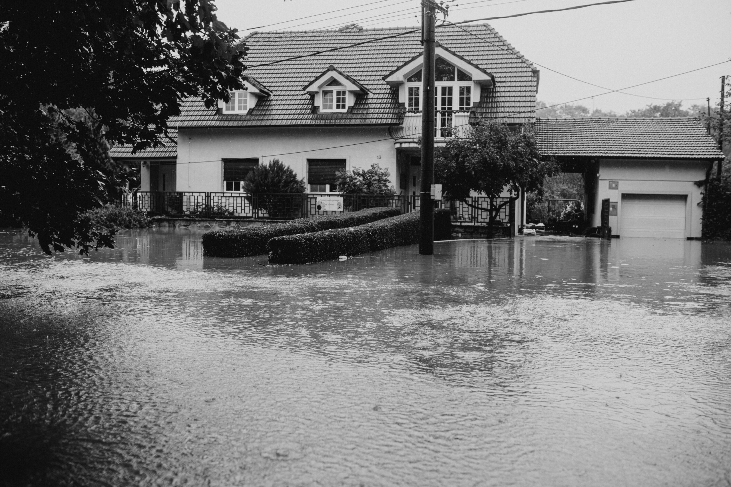 https://www.pexels.com/it-it/foto/foto-in-bianco-e-nero-di-una-casa-suburbana-allagata-28447778/