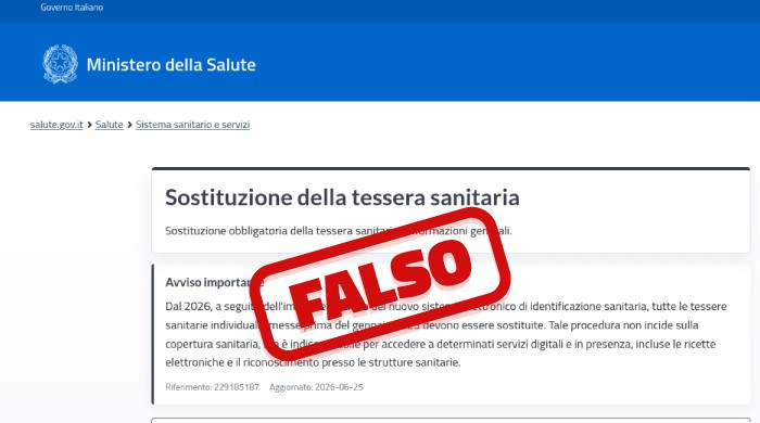 phishing ministero salute